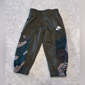2T Nike Olive Green Elastic Waistband, Fleece lined Pants
